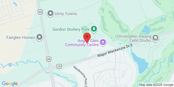 Map of Angus Glen Tennis Centre